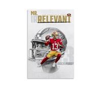 PZYASX Brock Purdy Waterproof Poster Wall Painting Canvas Decorative Painting Suitable for Office Bedroom Decoration Living Room Poster 16x24inch(40x60cm) Unframe-style