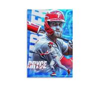 PZYASX Bryce Harper Waterproof Poster Wall Painting Canvas Decorative Painting Suitable for Office Bedroom Decoration Living Room Poster 12x18inch(30x45cm) Unframe-style