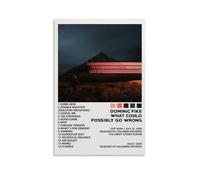 PZYASX Dominic Fike What Could Possibly Go Wrong Waterproof Poster Wall Painting Canvas Decorative Painting Suitable for Office Bedroom Decoration Living Room Poster 24x36inch(60x90cm) Unframe-style