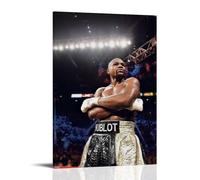 PZYASX Floyd Mayweather Jr. Waterproof Poster Wall Painting Canvas Decorative Painting Suitable for Office Bedroom Decoration Living Room Poster 24x36inch(60x90cm) Frame-style