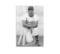 PZYASX Jackie Robinson Waterproof Poster Wall Painting Canvas Decorative Painting Suitable for Office Bedroom Decoration Living Room Poster 12x18inch(30x45cm) Unframe-style
