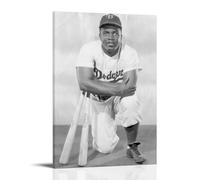 PZYASX Jackie Robinson Waterproof Poster Wall Painting Canvas Decorative Painting Suitable for Office Bedroom Decoration Living Room Poster 12x18inch(30x45cm) Frame-style