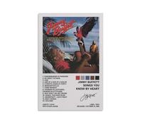 PZYASX Jimmy Buffett Songs You Know by Heart Waterproof Poster Wall Painting Canvas Decorative Painting Suitable for Office Bedroom Decoration Living Room Poster 12x18inch(30x45cm) Unframe-style