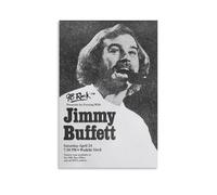 PZYASX Jimmy Buffett Waterproof Poster Wall Painting Canvas Decorative Painting Suitable for Office Bedroom Decoration Living Room Poster 08x12inch(20x30cm) Unframe-style