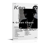 PZYASX Ken Carson A Great Chaos Waterproof Poster Wall Painting Canvas Decorative Painting Suitable for Office Bedroom Decoration Living Room Poster 16x24inch(40x60cm) Frame-style