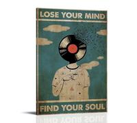 PZYASX Lose Your Mind Waterproof Poster Wall Painting Canvas Decorative Painting Suitable for Office Bedroom Decoration Living Room Poster 12x18inch(30x45cm) Frame-style
