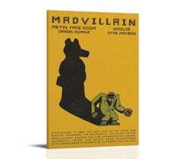 PZYASX Madvillain Madvillainy Waterproof Poster Wall Painting Canvas Decorative Painting Suitable for Office Bedroom Decoration Living Room Poster 08x12inch(20x30cm) Frame-style