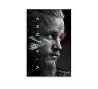 PZYASX Ragnar Lothbrok Vikings Waterproof Poster Wall Painting Canvas Decorative Painting Suitable for Office Bedroom Decoration Living Room Poster 24x36inch(60x90cm) Unframe-style