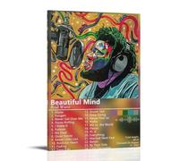 PZYASX Rod Wave Beautiful Mind Waterproof Poster Wall Painting Canvas Decorative Painting Suitable for Office Bedroom Decoration Living Room Poster 24x36inch(60x90cm) Frame-style