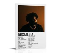 PZYASX Rod Wave Nostalgia Waterproof Poster Wall Painting Canvas Decorative Painting Suitable for Office Bedroom Decoration Living Room Poster 12x18inch(30x45cm) Frame-style