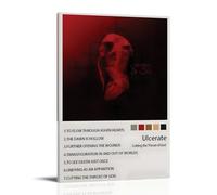 PZYASX Ulcerate Cutting The Throat of God Waterproof Poster Wall Painting Canvas Decorative Painting Suitable for Office Bedroom Decoration Living Room Poster 24x36inch(60x90cm) Frame-style