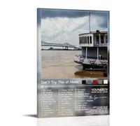 PZYASX YoungBoy Never Broke Don't Try This at Home Waterproof Poster Wall Painting Canvas Decorative Painting Suitable for Office Bedroom Decoration Living Room Poster 24x36inch(60x90cm) Frame-style