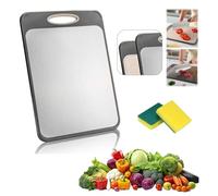 PZZPPU Titanium Cutting Board Double-Sided, My Steel Cutting Board,Stainless Steel Cutting Board for Kitchen,For Kitchen Home Cooking, Non Slip Easy Clean