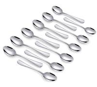 Q&A 304 Stainless Steel Mini Coffee Spoons, 4 Inch, Silver, 12 Count