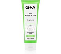 Q+A AHA Exfoliator Body Scrub, Enhanced Body Care with Lactic & Glycolic Acids,
