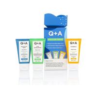 Q+A Bodycare Heroes Giftset - 3-Step Skincare Routine: Salicylic Acid Body Wash, AHA Exfoliator Scrub & Vitamin C Body Cream, Travel Sized 50ml Each, Exfoliate, Smooth & Radiate, Softens Skin