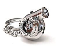 Q&A Car Turbo Keychain Rechargeable Turbo Keychain with Sound and Light,Electric Turbo Keychain,USB Mini Keychain Turbo Key Sleeve Bearing Spinning Model Turbo Charger Ring Key of BOV Sound