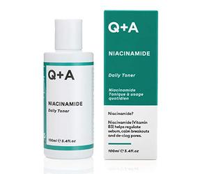 Q+A Niacinamide Daily Toner for Face (100ml), Pore Refining and Hydrating Face Toner with Hyaluronic Acid and Aloe Vera, Fragrance Free Skincare, Helps Calm Redness and Blemishes