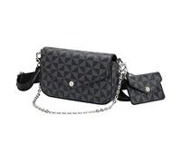 Q&A Women's Backpack Handbags Small,Envelope bag For women,Envelope Shoulder Bag with Mini Purse,Women Clutch Mini Crossbody Bag for Women Chain Shoulder Bag,2In1 Shoulder Bag (Black)