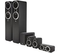 Q ACOUSTICS 3000i 5.1 Home Cinema 3050i Speaker Package (Carbon Black) Passive Surround Sound System Passive Speakers