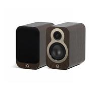 Q ACOUSTICS 3010c Compact Bookshelf Speakers - Pair - 2-Way Reflex Enclosure Type, 4" Bass Driver, 0.9" Tweeter - Stereo/Passive Speakers for Home Theatre Sound System (Claro Walnut)