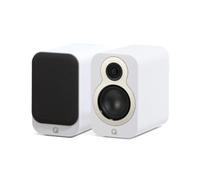 Q ACOUSTICS 3010c Compact Bookshelf Speakers - Pair - 2-Way Reflex Enclosure Type, 4" Bass Driver, 0.9" Tweeter - Stereo/Passive Speakers for Home Theatre Sound System (Satin White)