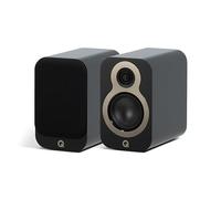 Q ACOUSTICS 3010c Compact Bookshelf Speakers - Pair - 2-Way Reflex Enclosure Type, 4" Bass Driver, 0.9" Tweeter - Stereo/Passive Speakers for Home Theatre Sound System (Satin Black)