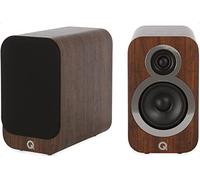 Q ACOUSTICS 3010i Compact Bookshelf Speakers Pair English Walnut - Featuring 2-way Reflex Enclosure Type, 100mm (4") Bass Driver, and 22mm (0.9") Tweeter - Stereo Hifi/Passive Speakers