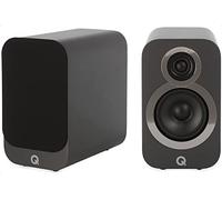 Q ACOUSTICS 3010i Compact Bookshelf Speakers Pair Graphite Grey - Featuring 2-way Reflex Enclosure Type, 100mm (4") Bass Driver, and 22mm (0.9") Tweeter - Stereo Hifi/Passive