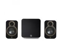 Q Acoustics 3020c Bookshelf Speaker & Q SUB80 Subwoofer 2.1 Speaker Bundle Black