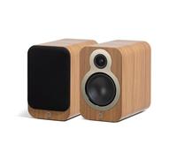 Q ACOUSTICS 3020c Compact Bookshelf Speakers - Pair - 2-Way Reflex Enclosure Type, 4.75" Bass Driver, 0.9" Tweeter - Stereo/Passive Speakers for Home Theatre Sound System (Pin Oak)