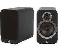 Q ACOUSTICS 3020i Bookshelf Speakers Pair Carbon Black - Featuring 2-way Reflex Enclosure Type, 125mm (5") Bass Driver, and 22mm (0.9") Tweeter - Stereo Speakers Hifi/Passive Speakers