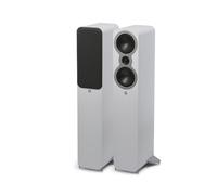 Q Acoustics 3040c Compact Floorstanding Speakers - (Pair) - 2x 4.75 Continuous Curved Cone Bass Driver, Point-to-Point Braced, HPE (Pressure Equalised) Cabinet, Stereo Speakers (Satin White)
