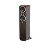 Q ACOUSTICS 3050c Floorstanding Speakers - Pair - 2x 5.5 Continuous Curved Cone Bass Driver, Point-to-Point Braced, HPE (Pressure Equalised) Cabinet, Stereo Speakers for Home Theatre (Claro Walnut)