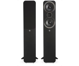 Q ACOUSTICS 3050i Floor Standing Speakers Pair Carbon Black - 2-way Reflex Enclosure, Bass Driver: 2 x 165 mm (6.5 in), Tweeter: 22 mm (0.9 in) - Tall Stereo/Surround Sound