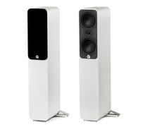Q ACOUSTICS 5040 Floorstanding Speaker Pair Satin White - 5" Mid/Bass Drivers, 1" Tweeter - TV Speakers for Surround Sound System - Vinyl Record Player Speakers Hifi, Gaming PC Speakers