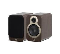 Q Acoustics Claro 3030c Pair of Walnut Shelf Speakers - Two-Way SLR Type 14 cm Bass Driver, 2.3 cm Tweeter - Stereo Speakers / Passive Speakers for