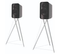 Q Acoustics Concept 300 Standmount Speakers & Tensegrity Stands Black + Rosewood