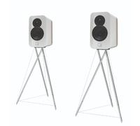 Q Acoustics Concept 300 Standmount Speakers & Tensegrity Stands White + Oak