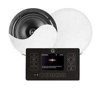 Q Acoustics E120 Black - Bluetooth Ceiling Speaker System with Touch Panel Wall Amplifier and DAB+ Digital Radio - 2 x NCSS6
