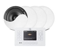 Q Acoustics E120 White - Bluetooth Ceiling Speaker System with Touch Panel Wall Amplifier and DAB+ Digital Radio - 4 x NCSS6