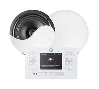 Q Acoustics E120 White - Bluetooth Ceiling Speaker System with Touch Panel Wall Amplifier and DAB+ Digital Radio - 2 x NCSS5