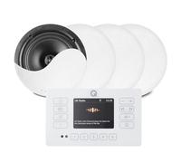 Q Acoustics E120 White - Bluetooth Ceiling Speaker System with Touch Panel Wall Amplifier and DAB+ Digital Radio - 4 x NCSS5