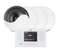 Q Acoustics E120 White - Bluetooth Ceiling Speaker System with Touch Panel Wall Amplifier and DAB+ Digital Radio - 4 x NCSS8