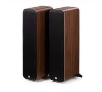 Q ACOUSTICS M40 Bluetooth Powered Floor standing Speakers HD Wireless Music Home Cinema Surround Sound System Walnut - Tweeter 22mm, Mid Bass/Driver 2x 125mm, Freq. Response 38 Hz - 22 kHz