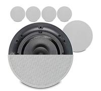Q Acoustics Qi65CB 6.5" Ceiling Speakers, Set of 6, Moisture-Resistant 60W Home Audio Installation System, Ultra-Slim Magnetic Grilles, Adjustable HF, Multi-Room Stereo (White)