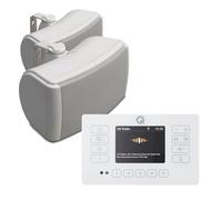 Q Acoustics White E120 Garden Speaker System with Bluetooth, DAB+ Digital Radio 2x QI45EW
