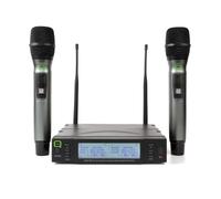 Q Audio QWM 1960 V2 HH UHF Dual Channel True Diversity Wireless Microphone System (Channel 38)