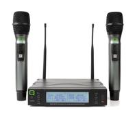 Q audio QWM 1960 V2 HH UHF Dual Channel True Diversity Wireless Microphone System (Channel 70)