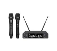 Q audio QWM 1960 V3 HH UHF Dual Channel True Diversity Wireless Microphone System (Channel 38)